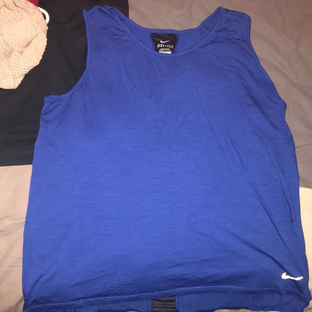 Blue nike tank top